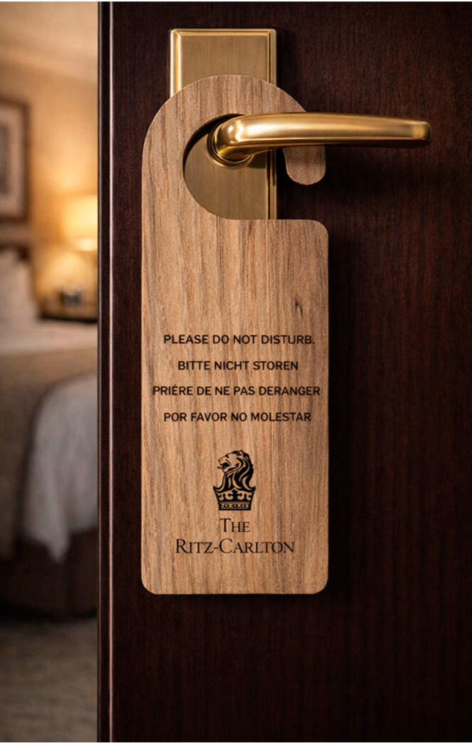 Colgador puerta hotel